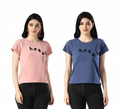 DHRUVI TRENDZ Women Printed Top with Half Sleeves for Office Wear, Casual Wear, Under 399 Top for Women/Girls Top