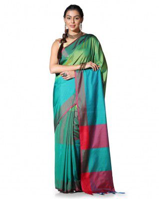 DHRUVI TRENDZ Women Soft Cotton Silk Banarasi Saree for women Under 300 2022 Beautiful saree free size with blouse piece