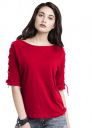DHRUVI TRENDZ Womens Plain Lycra with Dori Design on Half-Sleeve Regular Fit Office wear,Casual wear Top...