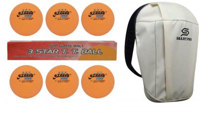 DHS TT Ball 40MM 3 Star Orange (6 Pcs Box) 24 PCS 