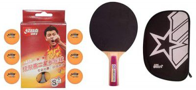 DHS TT Ball S-S1840BY 2 Star Y Supermarket (6 Pcs Box) 42 PCS with Smart PRO TT BAT Sun and DHS BAT Cover