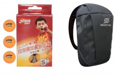 DHS TT Ball S-S1840BY 2 Star Y Supermarket (6 Pcs Box) 18 PCS Smart PRO TT Special Cover Speed Dark Grey