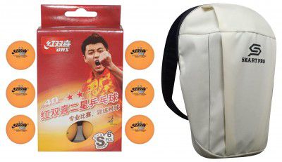 DHS TT Ball S-S1840BY 2 Star Y Supermarket (6 Pcs Box) 30 PCS with Smart PRO TT Special Cover Speed Beige