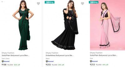 Dhyey Fashion Kids Sarees Starts At Rs 198