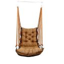 DI Enterprises Hammock Swing Chair Jhula with Chain Accessories for Kids and Adults (Weight Carrying Capacity 150-Kg, Coffee Color)...