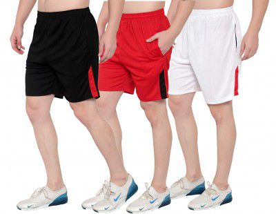 DIA A DIA Men's Quick-Dry Breathable Honeycomb Polycotton Shorts (3-Pack) | 28-34 Inches Waistline | Summer Wear