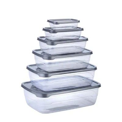 Dialust Rectangular Plastic Food Storage Container with Air Tight Lid Kitchen Container