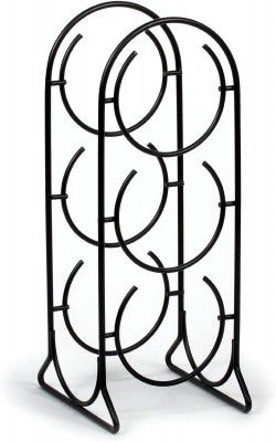 DIAMOND BRAND Horseshoe Rack, 3 Holder Countertop Storage, Holds Standard & Jumbo Wine Bottles, Modern Kitchen Dcor & Storage, Medium