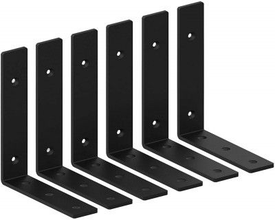 DIAMOND BRAND Shelf Brackets 6 Inch Heavy Duty Metal Shelf Holde