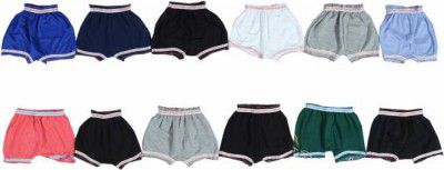 DIAMOND Short For Baby Boys & Baby Girls Casual Solid Pure Cotton (Multicolor, Pack of 12)
