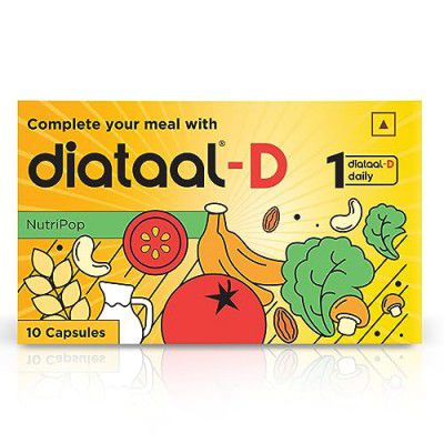 Diataal-D Multivitamin with additional Vitamin D I Heart Health I Strong Bones I Immunity I Health, Fitness & Wellness Supplement | 10 Capsules