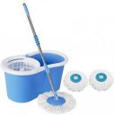 Diem RUNWET 360° Spin Floor Cleaning Easy Advance Tech Bucket PVC Mop & Rotating Steel Pole Head with Wheels 2 Microfiber Refill Mop Set...