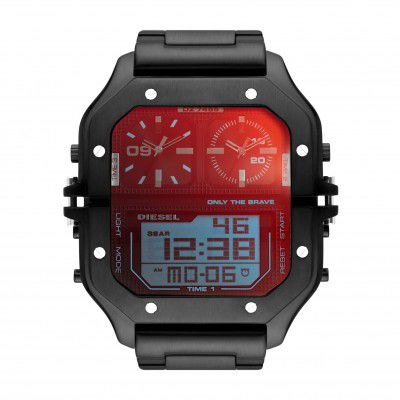 Diesel Clasher Analog-Digital Black Dial Mens Watch-DZ7455