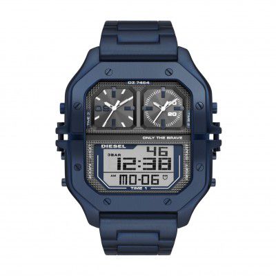 Diesel Clasher Digital Grey Dial Mens Watch-DZ7464