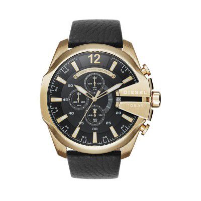 Diesel Mega Chief Analog Black Dial Mens Watch-DZ4344T