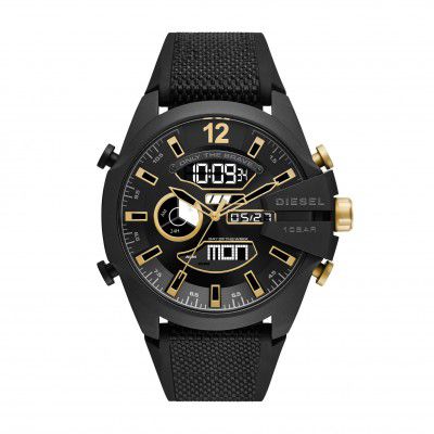 Diesel Mega Chief Analog-Digital Black Dial Mens Watch-DZ4552
