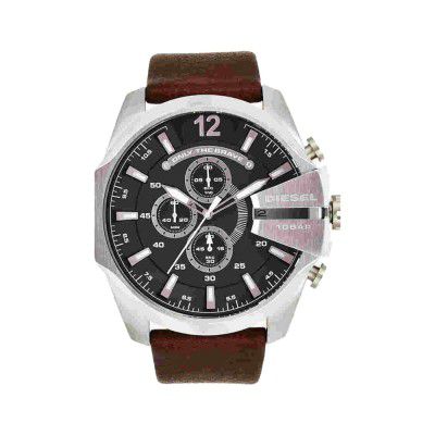 Diesel Mega Chief Analog Gray Dial Mens Watch-DZ4290T