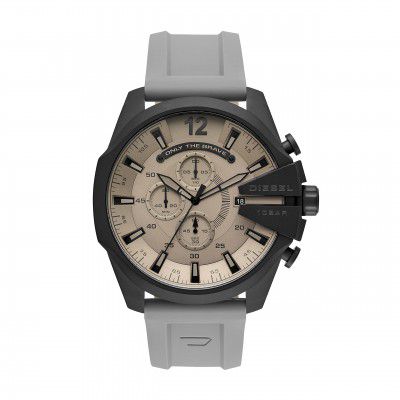 Diesel Mega Chief Analog Grey Dial Mens Watch-DZ4496