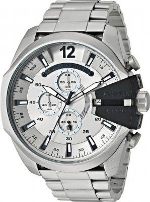 Diesel Mega Chief Analog Silver Dial Mens Watch-DZ4501