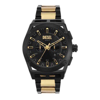 Diesel Mens 48 mm Timeframe Black Dial Stainless Steel Chronograph Watch - DZ4612I