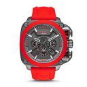 Diesel Silicone Analog Gray Dial Men Watch-Dz7368, Red Band...
