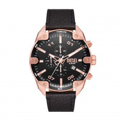 Diesel Spiked Analog Black Dial Mens Watch-DZ4607