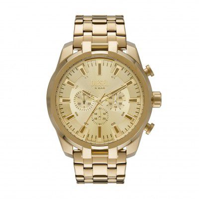 Diesel Split Analog Gold Dial Mens Watch-DZ4590