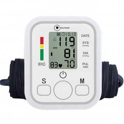 Digital Blood Pressure Monitor for Upper Arm with Large LCD Display, 2 User Memory (90 Readings), Pulse Rate & Heartbeat Detection – Automatic BP Machine