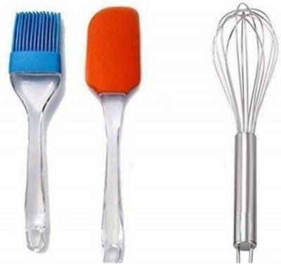 DIGITALDUNIYA Spatula, Brush and Stainless Steel Whisker Set