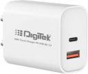 DIGITEK 25W USB-C PD & QC Power Delivery PD3.0 Dual Port Fast Wall Charger for Lightning and Type-C Devices DMQC PD25W...