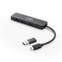 Digitek DUH 004 PRO Aluminum USB C Hub with 4 USB Ports, High Speed, Compatible with MacBook, Windows, C-Type Smartphones and Other Type-C Devices...