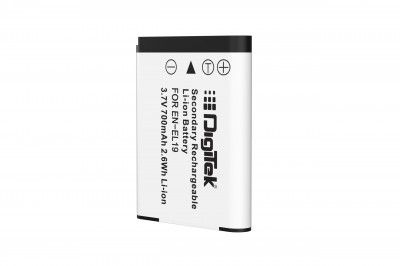DIGITEK (EN-EL19) 700 mAh ENEL 19 Rechargeable Lithium Ion Battery for Nikon Camera