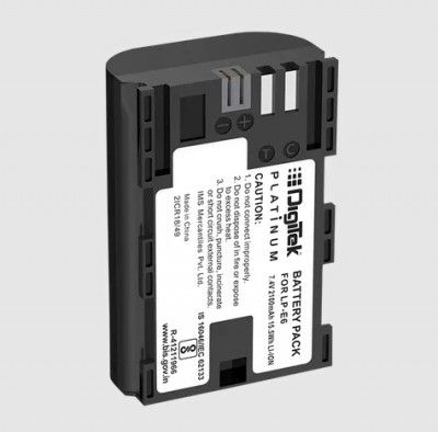 DigiTek LP-E6 Platinum 2100 mAh Li-ion Rechargeable Battery for EOS SD Mark III, SD Mark II, 7D, 6D and 60D