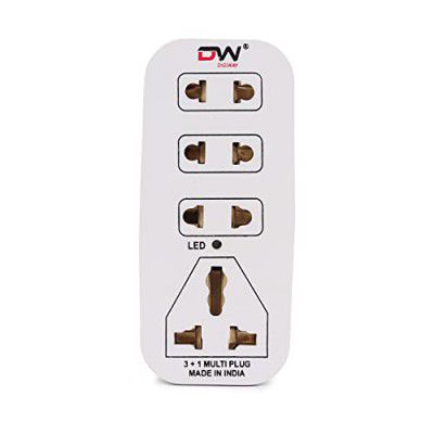 Digiway 3 + 1 Multiplug with LED Indicator, 4 Universal sockets