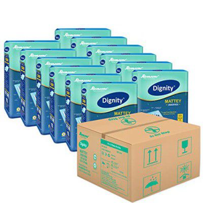 Dignity Mattey Disposable Underpads,For Adults,60x90 cm, 10 Pcs/Pack (Pack of 12) 120 Pcs