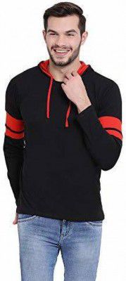 DIKU  Men Color Block Hooded Neck Grey T-Shirt