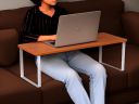 Dime Store Bed Table for Study, Laptop Table for Bed, Study Table | Portable Lap Desk (Brown)...