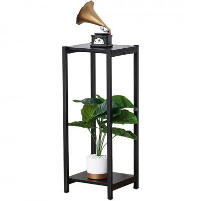 Dime Store Metal & Wood Tall Sofa End Table Side Table 