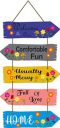 Dinine Craft Decorative Wall Hanging Wooden Art Decoration Item | Wall Hanging For Bedroom and Home Decor | Quotess Decor | Wall Art for Home | Mdf Wall Decor | 5 Plates...