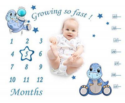 Dinosaur Nursery Decor Baby Shower Gifts Baby Blanket That’s a Baby Milestone Blanket - Dinosaur Milestone Blanket