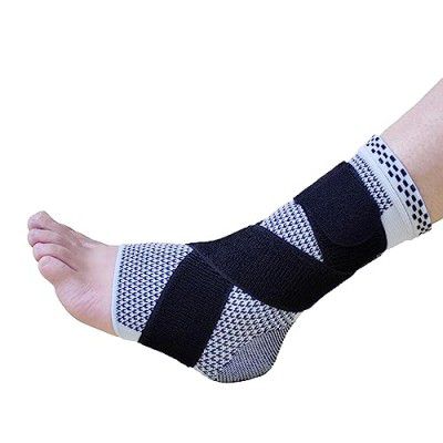 DIRTS Bamboo Fiber Ankle Compression Sleeve: Anti Bacterial | Relief from Plantar Fasciitis | Arch Support, Swelling | Injury Recovery (XL) 1 (PCS)