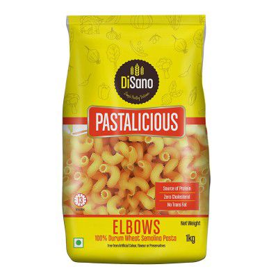 DiSano Pastalicious 100% Durum Wheat Macroni Pasta, Elbow, 1kg