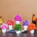 disha creation Multicolor Wild Flower Artificial Flower with Pot  (5 inch, Pack of 6, Single Flower)...