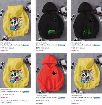 Disney By Icable Kids Sweatshirts Starts ₹179