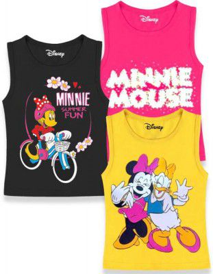 DISNEY BY MISS & CHIEF Vest For Girls Cotton Blend (Multicolor, Pack of 3)