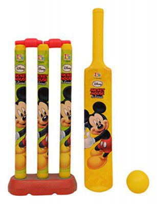 Disney Mickey Mouse Cricket Set, Yellow (Small Size)