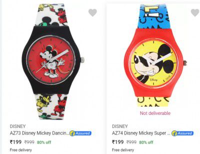 Disney Wrist Watches Upto 80% Off