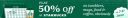 District App By Zomato : Flat 50% OFF at Starbucks...