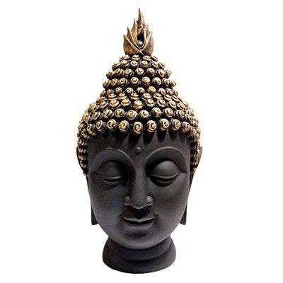 Ditto FICK Store face Buddha Statue with Golden Head for Home Decor Standard Size murti Buddha showpiece Idols for Gift Decorative Items Figurine for Living Room Door Entrance Decoration