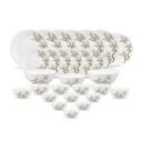 Diva by La Opala, Pearl Collection, Opal Glass Dinner Set 28 pcs, Zen Garden, White...